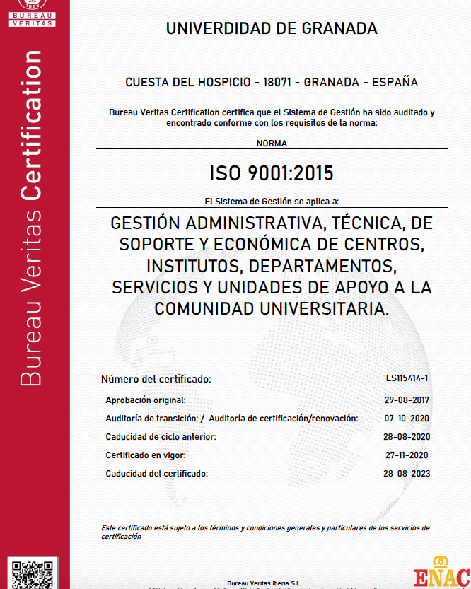 Renovación Certificado ISO 9001:2015