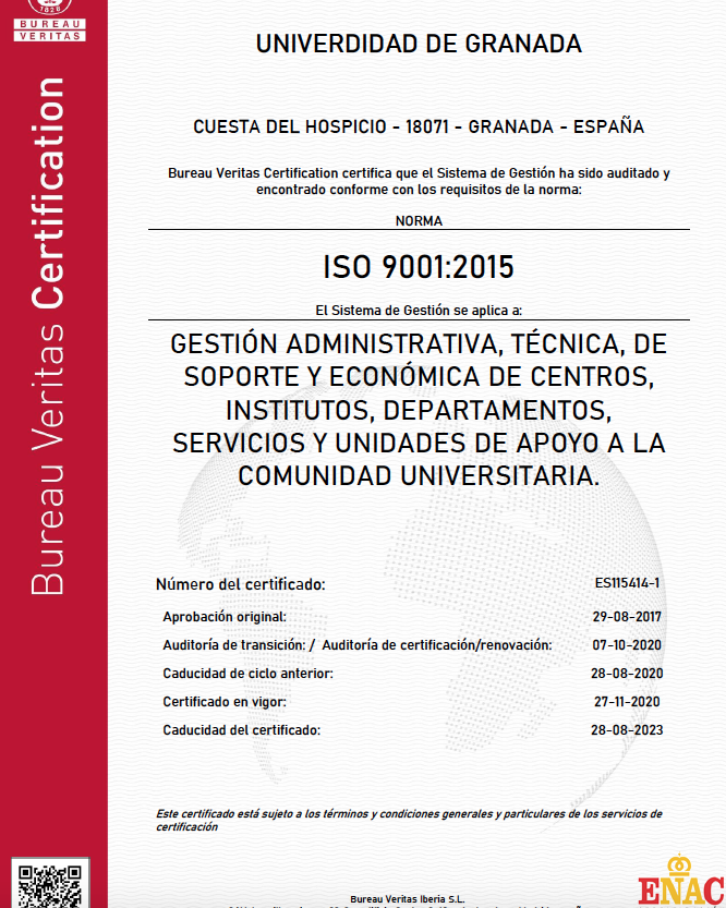 Renovación Certificado ISO 9001:2015 Renovación Certificado ISO 9001:2015